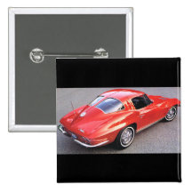 Classic Split Window Cars Pinback Buttons