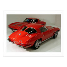 Classic Split Window Cars Post Cards