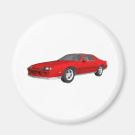 Classic Sports Car: 3D Model: Fridge Magnet