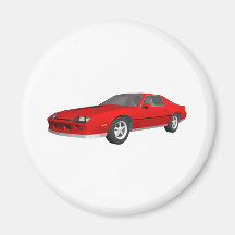 Classic Sports Car: 3D Model: Fridge Magnet