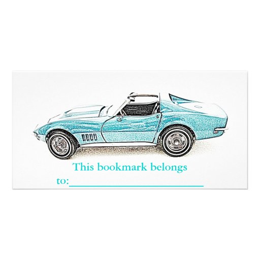 Classic Sports Car Bookmark Photo Card Template | Zazzle