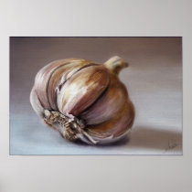Classic still life garlic posters