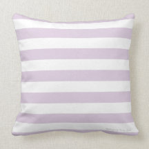 Classic Stripe Pillow in Lilac/White