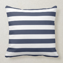 Classic Stripe Pillow in Nautical Navy/White