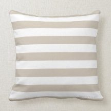 Classic Stripe Pillow in Sand/White
