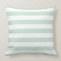 Classic Stripe Pillow in Seaglass/White