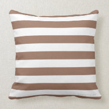 Classic Stripe Pillow in Toasted Coconut/White