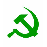 Classic Style Green Hammer & Sickle on Baby Doll t-shirts