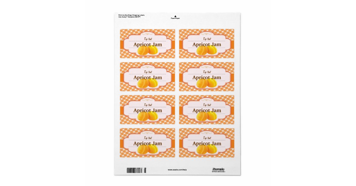 Classic Style Jam Jelly Traditional Apricot Jam Label Zazzle