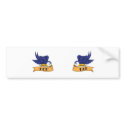 Classic Swallows With "Mom" and "Dad" Banners bumper stickers by PointBlankInd Classic Swallows With "Mom" and "Dad" Banners bumper stickers