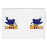 Classic Swallows With "Mom" and "Dad" Banners cards