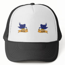 Classic Swallows With "Mom" and "Dad" Banners hats by PointBlankInd Classic Swallows With "Mom" and "Dad" Banners hats