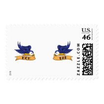 Classic Swallows With "Mom" and "Dad" Banners postage by PointBlankInd Classic Swallows With "Mom" and "Dad" Banners postage