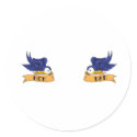 Classic Swallows With "Mom" and "Dad" Banners stickers by PointBlankInd Classic Swallows With "Mom" and "Dad" Banners stickers