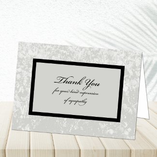 Classic Sympathy Thank You Card card