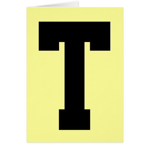 Classic "T" Greeting Card