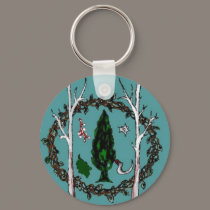 Classic teal design of CLG sigil keychains