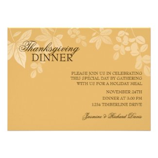 Classic Thanksgiving Dinner Invitation