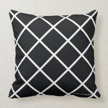 Classic Trellis Pillow in Licorice/White