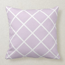 Classic Trellis Pillow in Lilac/White