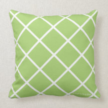 Classic Trellis Pillow in Mojito/White