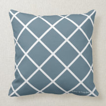 Classic Trellis Pillow in Stormy/White