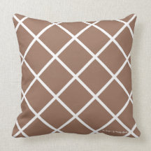 Classic Trellis Pillow in Toasted Coconut/White