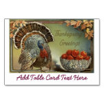 Classic Turkey and Bowl of Apples Table Cards