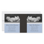Classic Twin Boys Double New Baby Photo Cards photo cards