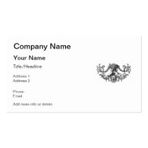 Classic Two Cherubs with Ivy and Flowers Business Card Templates