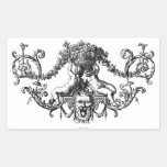 Classic Two Cherubs with Ivy and Flowers Sticker