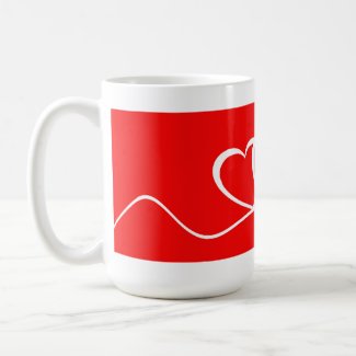 Classic Two Hearts Valentines Mug mug