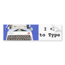 Classic Typewriter bumper stickers