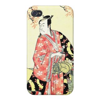 Classic ukiyo-e Traditional Japanese Samurai art Covers For iPhone 4