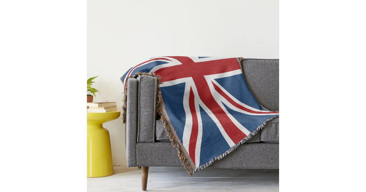 Classic Union Jack UK Flag Throw Blanket Zazzle
