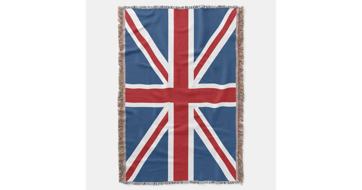 Classic Union Jack UK Flag Throw Blanket Zazzle