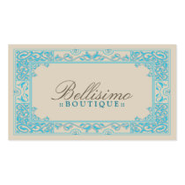 Classic Vignette Business Card Design (aqua)