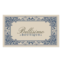 Classic Vignette Business Card Design (blue)