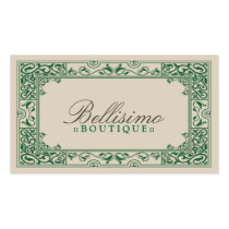 Classic Vignette Business Card Design (green)