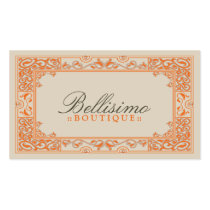 Classic Vignette Business Card Design (orange)