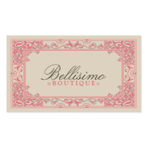 Classic Vignette Business Card Design (pink)