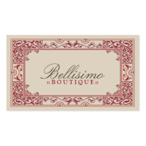 Classic Vignette Business Card Design (red)
