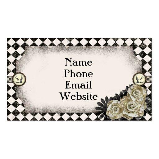 Classic vintage inspired business cards (back side)