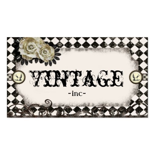 Classic vintage inspired business cards (front side)