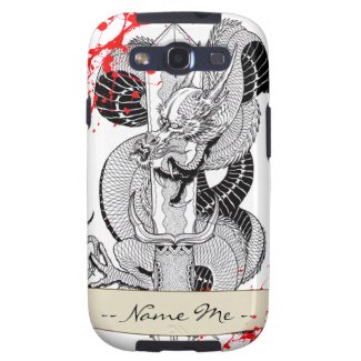 Classic vintage japanese Blood Dragon Tattoo Samsung Galaxy S3 Cases