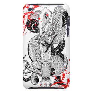 Classic vintage japanese Blood Dragon Tattoo iPod Touch Cover