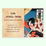 Classic vintage japanese kabuki samurai Utagawa business cards