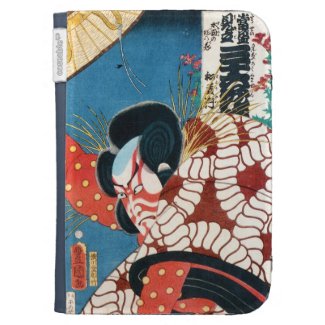Classic vintage japanese kabuki samurai Utagawa Kindle Case