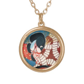 Classic vintage japanese kabuki samurai Utagawa Pendants