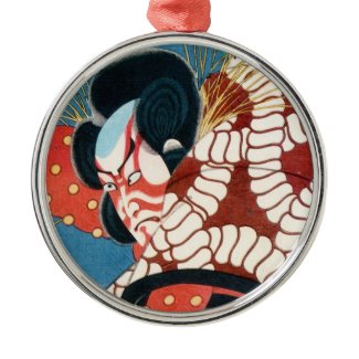 Classic vintage japanese kabuki samurai Utagawa Ornaments